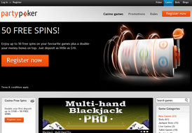 Partypoker site preview