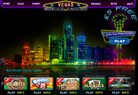 Vegas Mobile Casino site preview