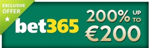 200% up to €200 on slots at bet365!