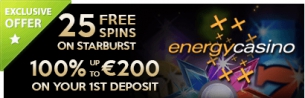 Energy Casino Exclusive Welcome Bonus Package!