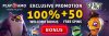 100% Welcome Bonus up to €100 + 50 Free Spins!