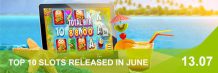 Top 10 online slots released in June 2016